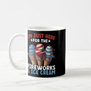 Caneca De Café Sorvete do Dia 4 de Julho Sorvete Patriótico 