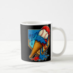 Caneca De Café Sorvete Gotejante de Beisebol 6 7 Número 67 Seis S