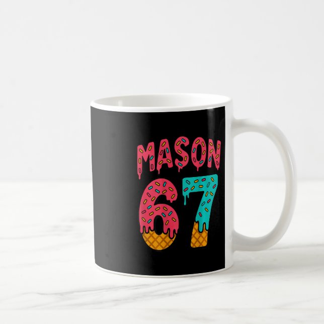 Caneca De Café Sorvete Mason 67 Meme Fofo Seis Sete (no Ck)  (Direita)