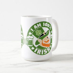 Caneca De Café Sou 100% irlandês
