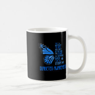 Caneca De Café Sou a tempestade Forte Borboleta Azul Diabetes A
