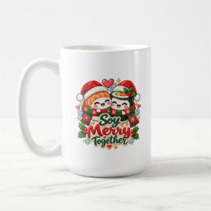 Caneca De Café Sou Alegre Juntos Kawaii Sushi