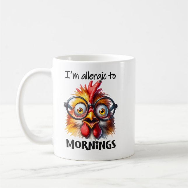 Caneca De Café Sou alérgico às manhãs! (Esquerda)