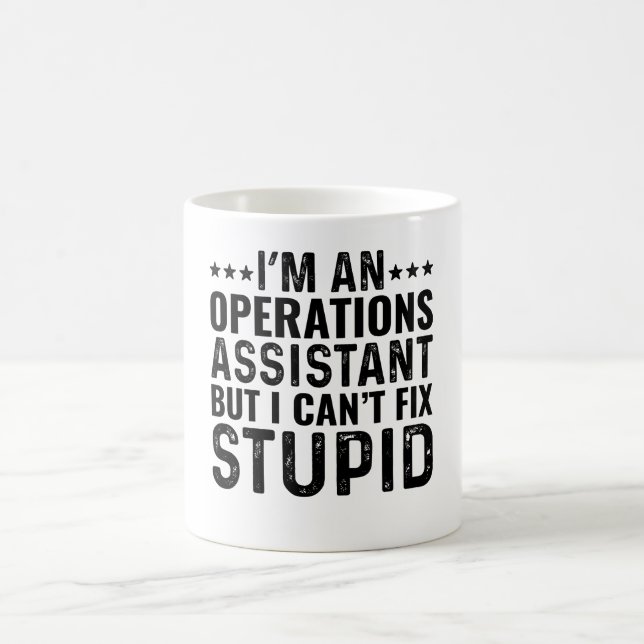 Caneca De Café Sou assistente de operações, mas não consigo conse (Centro)