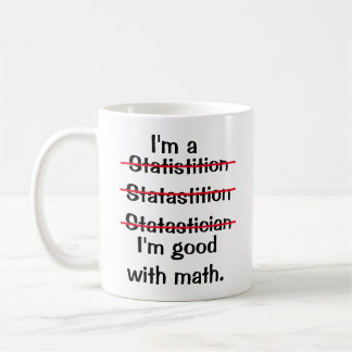 Caneca De Café Sou bom com matemática. Mug de edição de estatísti