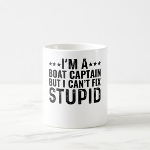 Caneca De Café Sou Capitão de Barco, mas não consigo consertar o