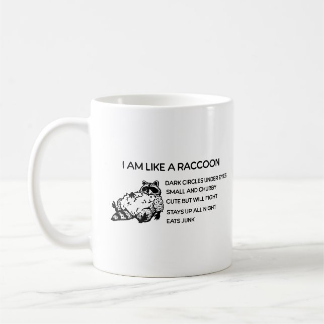 Caneca De Café Sou como o Raccoon (Esquerda)