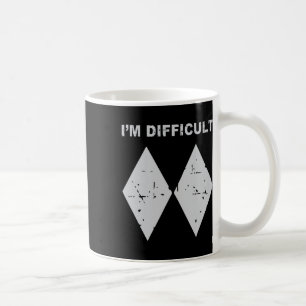 Caneca De Café Sou Difícil Funny Black Diamonds Esqui Snowboard