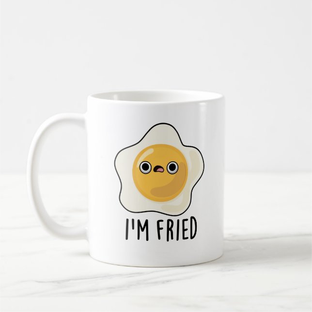 Caneca De Café Sou Fried Funny Fried Egg Pun (Esquerda)