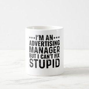 Caneca De Café Sou gerente de publicidade, mas não consigo conser