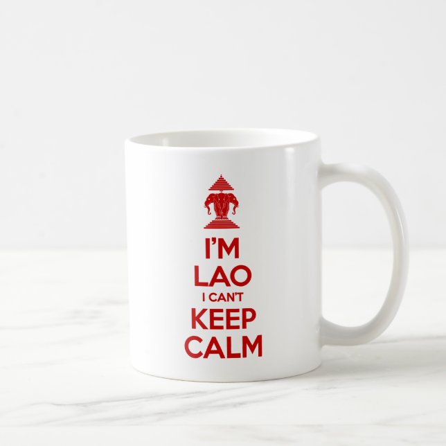 Caneca De Café Sou Lao Não posso ficar calmo (Direita)