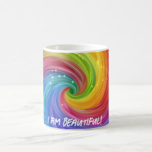 Caneca De Café Sou Linda Arte Digital Arco-Íris