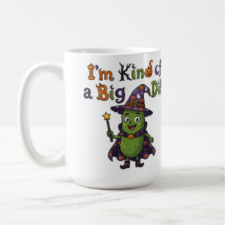 Caneca De Café Sou Meio um Grande Pepino | Pepino de Halloween