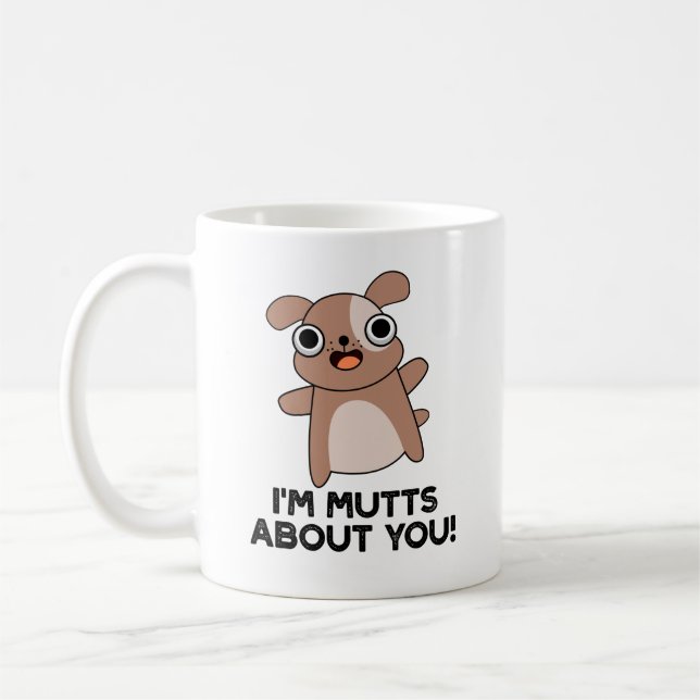 Caneca De Café Sou Mutts por ti, Engraçado Cachorro (Esquerda)