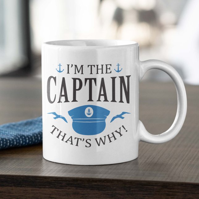 Caneca De Café Sou o Capitão (funny captain mug)