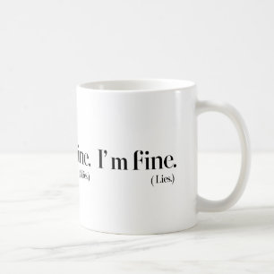 Caneca De Café Sou o "Fine Lies Classic Coffee Mug" de 11 oz
