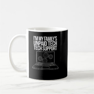 Caneca De Café Sou O Geek De TI Engraçado De Suporte Técnico Não
