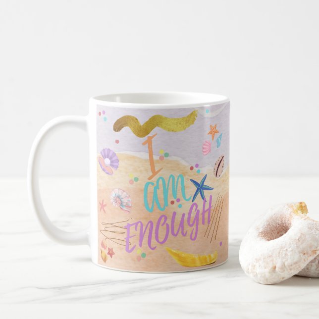 Caneca De Café Sou O Suficiente (Com Donut)
