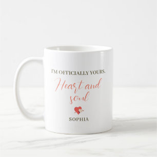 Caneca De Café Sou Oficialmente Seu Coração e Alma – Personalizad
