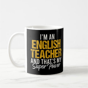 Caneca De Café Sou professor de Inglês e esse é o meu super poder