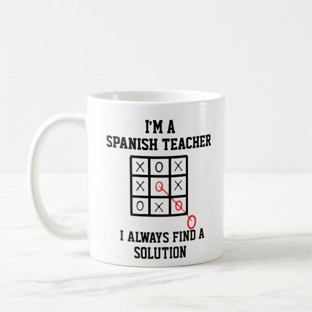 Caneca De Café Sou Professora Espanhola E Sempre Encontro Uma Sol (Esquerda)