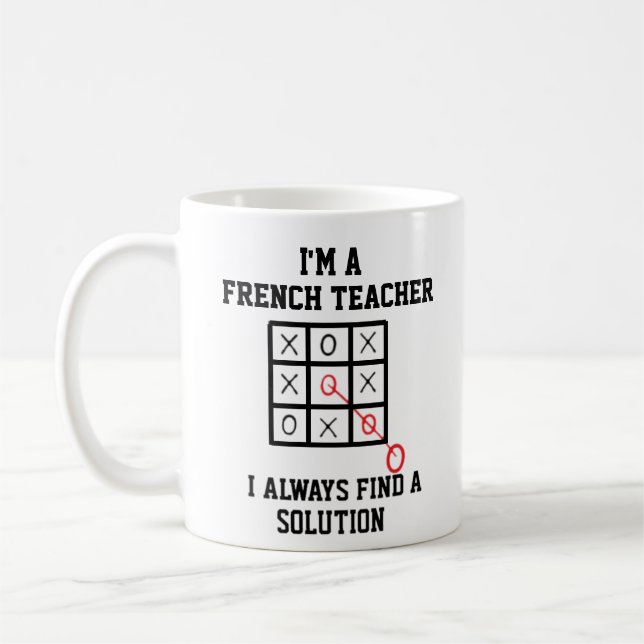 Caneca De Café Sou Professora Francesa, Sempre Encontrei Uma Muda (Esquerda)