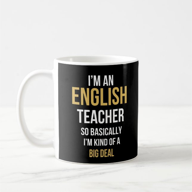 Caneca De Café Sou Professora Inglesa Engraçado Professor De Ingl (Esquerda)
