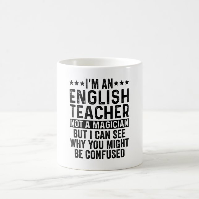 Caneca De Café Sou Professora Inglesa, não um Engraçado Mágico (Centro)