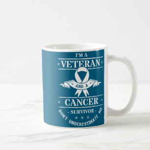 Caneca De Café Sou sobrevivente de câncer veterano não me subesti