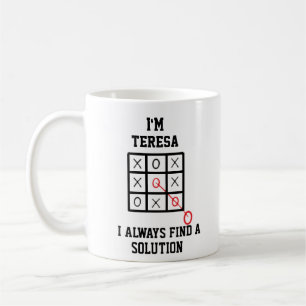 Caneca De Café Sou Teresa, Sempre Encontrei Uma Solução.