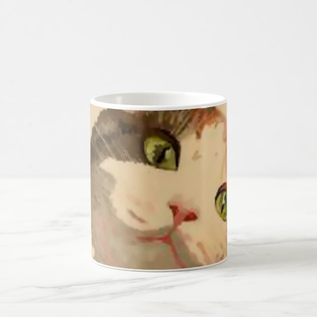 Caneca De Café Sou "Todos os Ouvidos": retrato de Calico Cat (Centro)