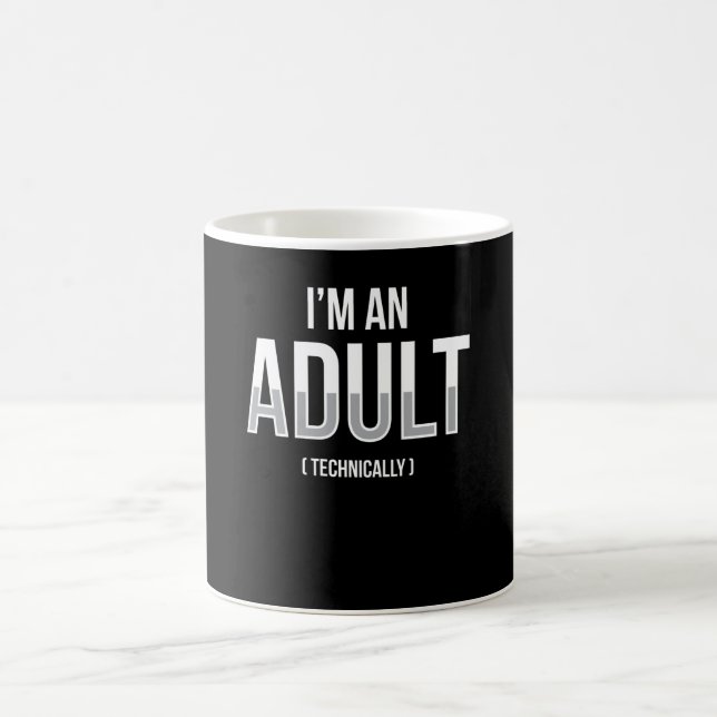 Caneca De Café Sou Um Adulto Tecnicamente 18 Anos (Centro)
