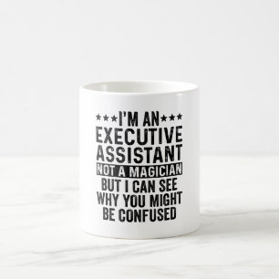 Caneca De Café Sou um assistente executivo, não um mago engraçado