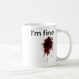 Caneca De Café Sou um bom sangrador e Impressão de mão sangrenta