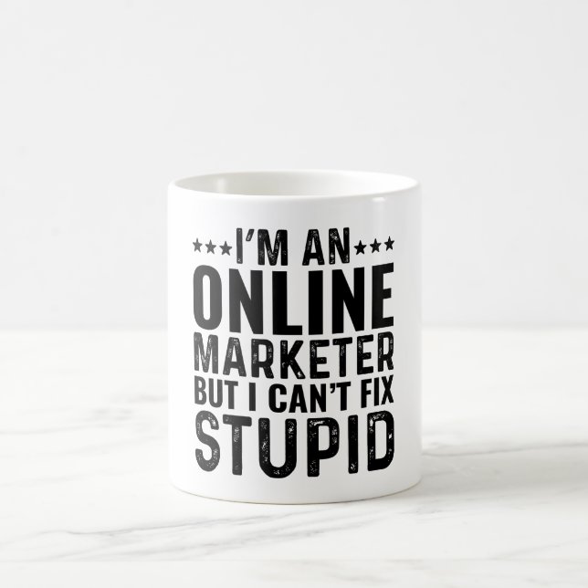 Caneca De Café Sou um Comercializador Online, mas não consigo con (Centro)