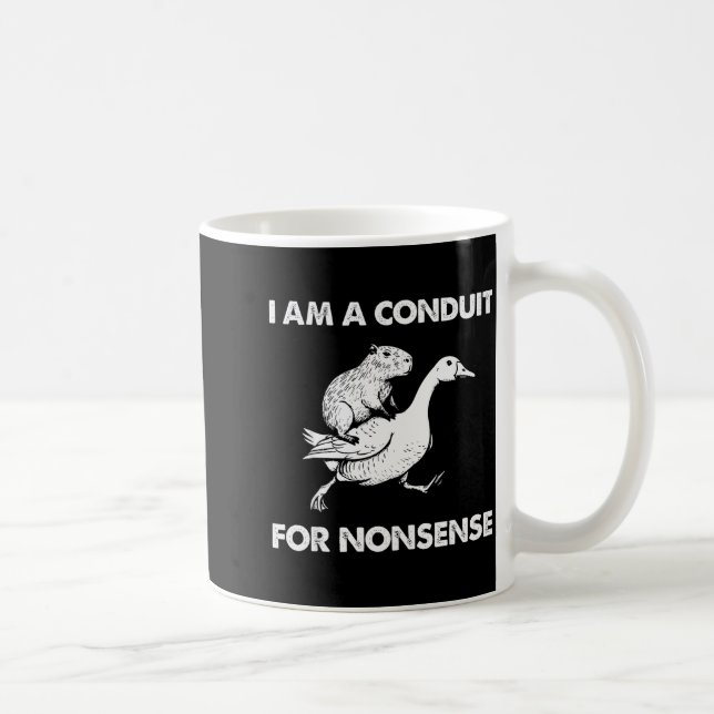 Caneca De Café Sou um Condutor para Capivara de Memes de Pato Sem (Direita)