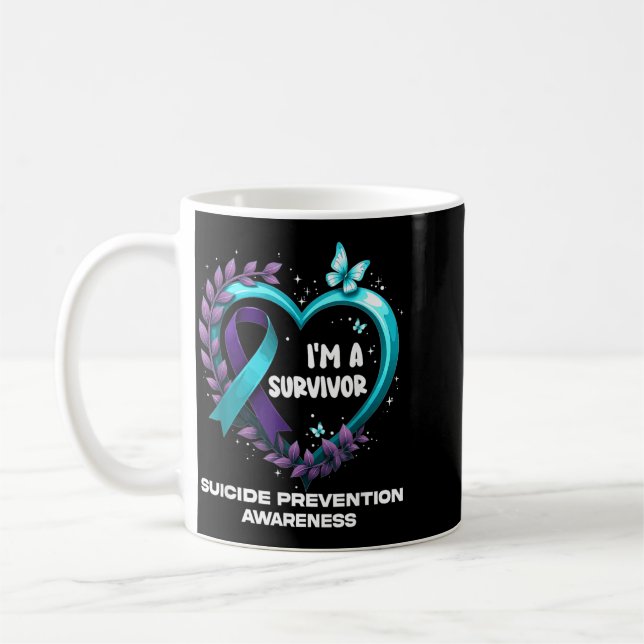 Caneca De Café Sou um Design de Conscientização sobre Prevenção d (Esquerda)