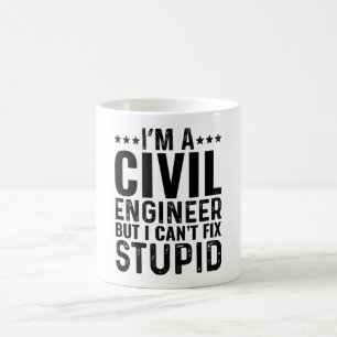 Caneca De Café Sou um Engenheiro civil, mas não posso consertar e