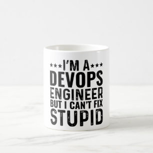 Caneca De Café SOU UM Engenheiro Devops Mas Não Consigo Consertar
