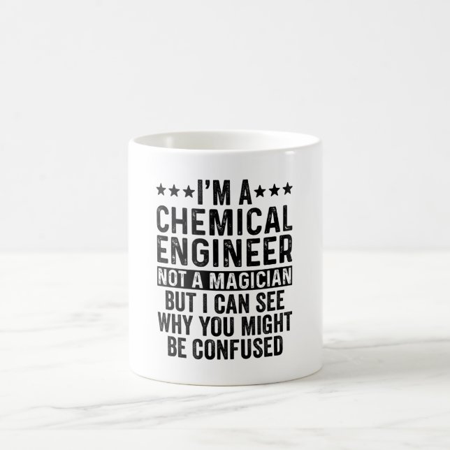 Caneca De Café Sou um Engenheiro Químico, não um Engraçado mágico (Centro)