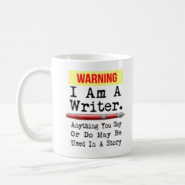Caneca De Café Sou Um Escrevendo De Autor Engraçado De Escritor (Esquerda)