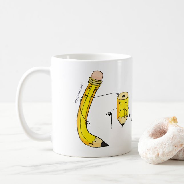 Caneca De Café Sou um ilustrador e não, não trabalho de graça! (Com Donut)