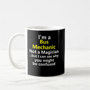 Caneca De Café Sou um mecânico de ônibus carreira profissional re