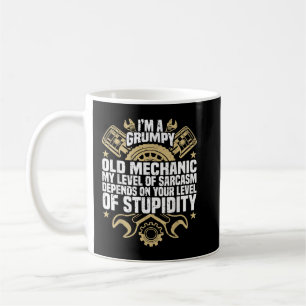 Caneca De Café Sou um Mecânico Velho e Mal-Humorado, Cotação de M