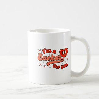 Caneca De Café Sou um otário para você coração de doce engraçado 