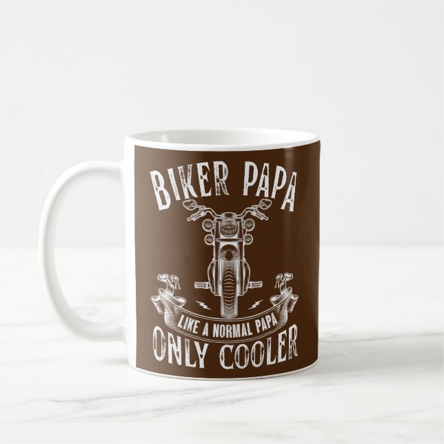 Caneca De Café Sou um papá Biker como um papá normal, exceto (Esquerda)