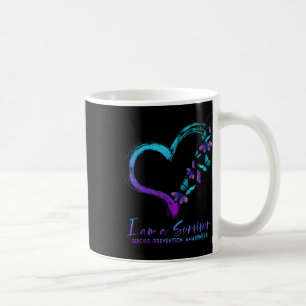 Caneca De Café Sou um sobrevivente Conscientização sobre prevençã
