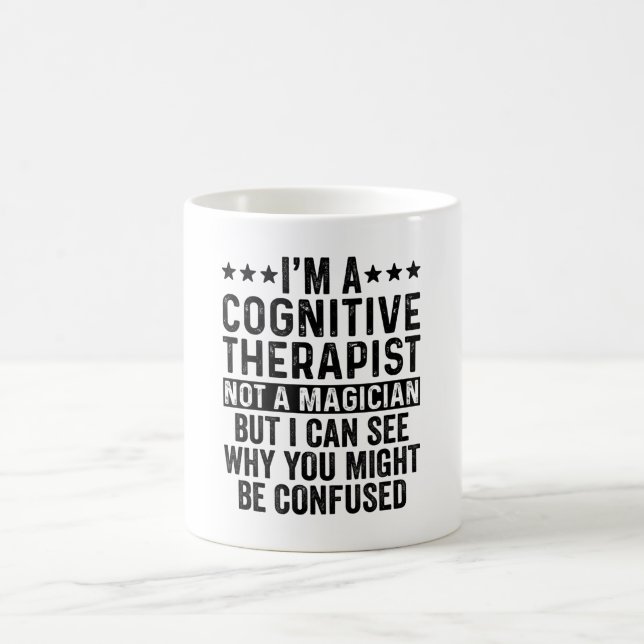 Caneca De Café Sou um Terapista Cognitivo, não um Engraçado Mágic (Centro)