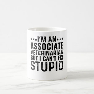 Caneca De Café Sou um Vet Associado, mas não consigo consertar o 