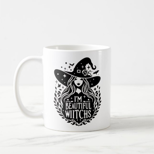Caneca De Café Sou uma bruxa bonita (Esquerda)